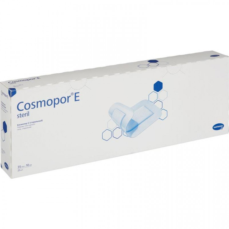 Пластырь-повязка Hartmann Cosmopor E стерильные 35x10 см (25 штук в упаковке)