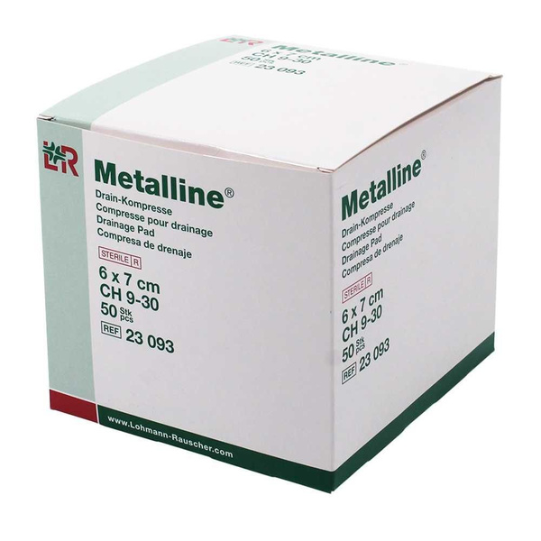 Повязка для дренажей металлизированная стерильная Metalline, 6 см. х 7 см.