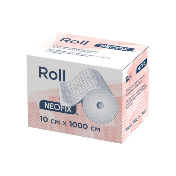 Рулонная повязка NEOFIX Roll на НЕТКАНОЙ основе, 10см. х 1000см.