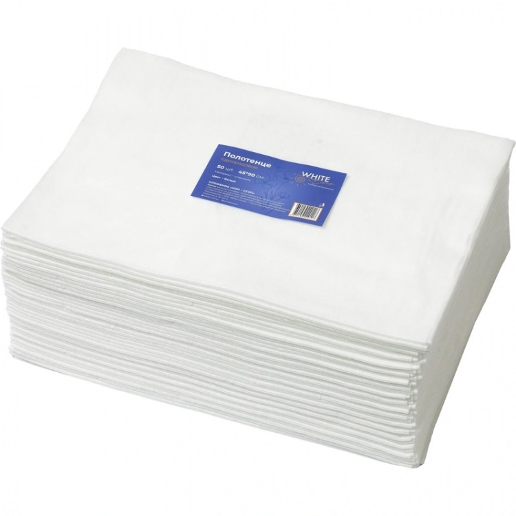 Спанлейс салфетки р-р 45 см. х 90 см. White Line, №1/12 (в упаковке 50 шт.)