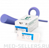 УНИФЛЕКС ЛИНТЕКС USP 2/0 (METRIC 3), 75 см., с иглой КОЛЮЩАЯ 1/2 HR-30 мм., (в упаковке 25 шт.)