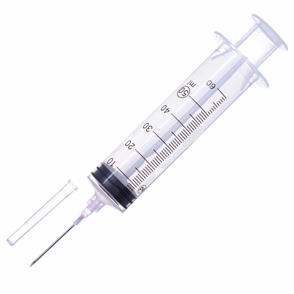Шприц 50мл MedCare LUER LOCK, 3х - компонентный с иглой р-р 18G 1,20 х 40