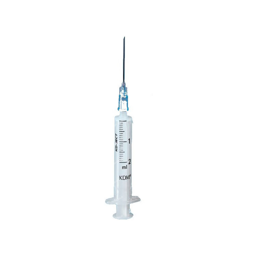 Шприц 2мл KD-JECT II, 2х - компонентный, с иглой р-р 23G 0,6 х 30