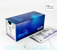 ПГА ATRAMAT USP 2/0 (METRIC 3), 75 см., с иглой РЕЖУЩАЯ 3/8 HS-30 мм., (в упаковке 12 шт.)