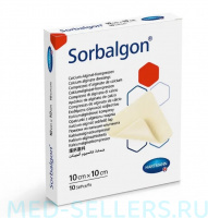 Повязка на рану cамоклеящаяся Sorbalgon, 10 см. х 10 см.
